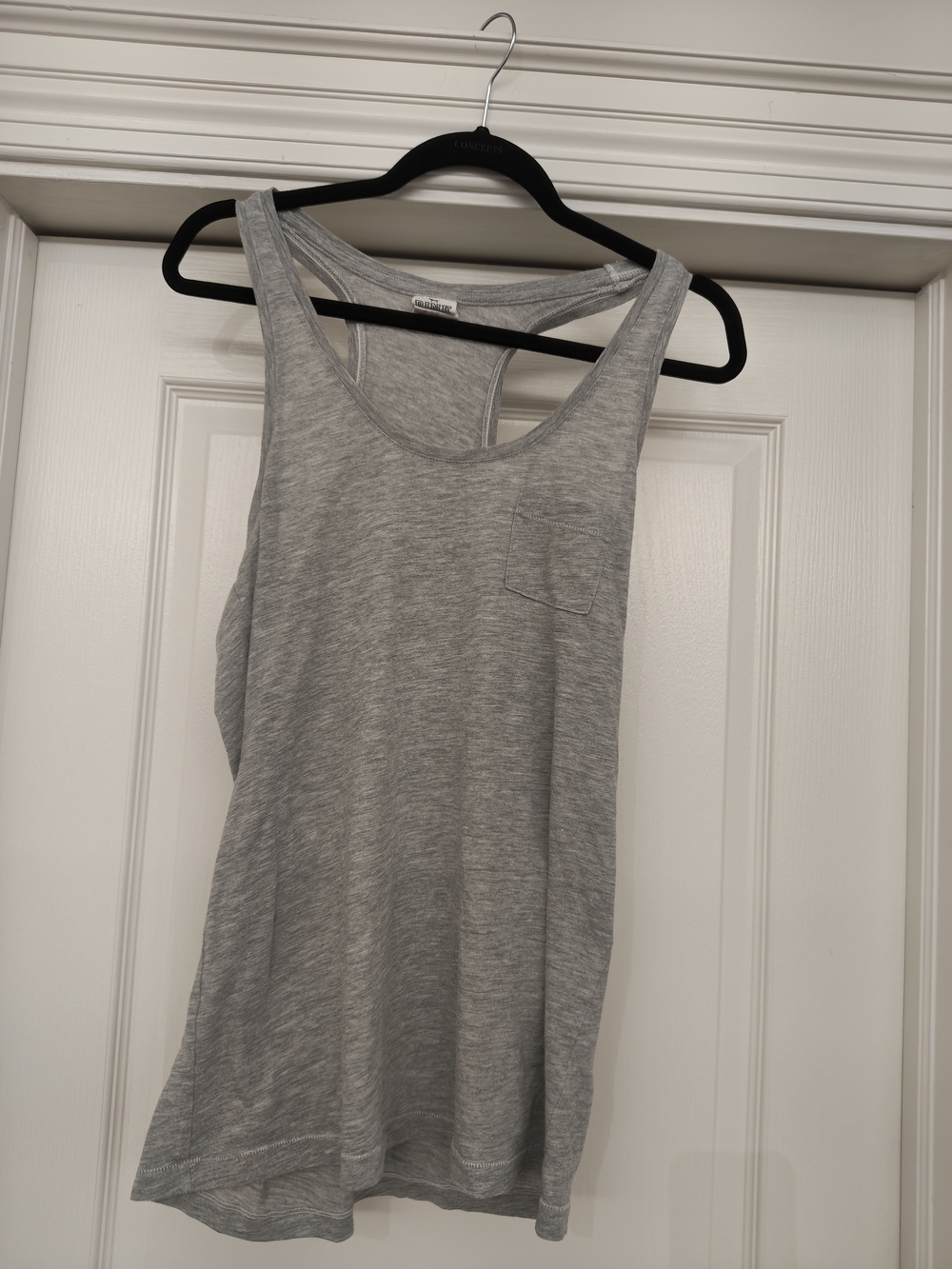 Y2K Vintage PINK Victoria's Secret Light Gray Racerback Tank with Pocket